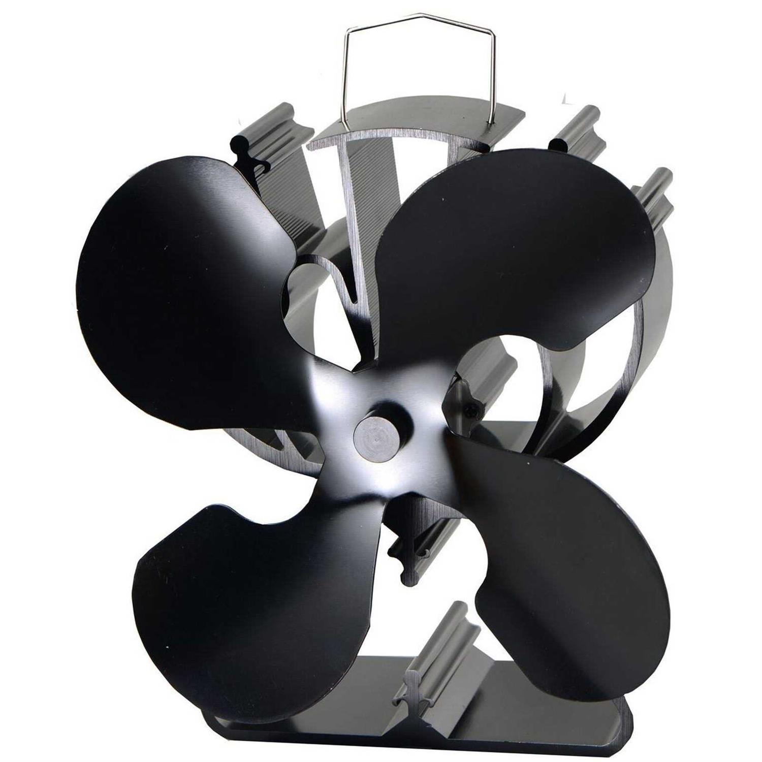 Voda 4-blade Heat Powered Stove Fan for Wood/Log Burner/fireplace increases 80% more warm air than 2 blade Fan