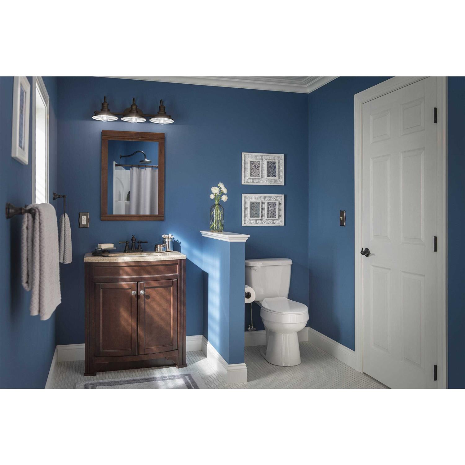 allen + roth Hainsbrook 26.12-in 3-Light Antique Bronze Coastal Vanity Light KDM1393A