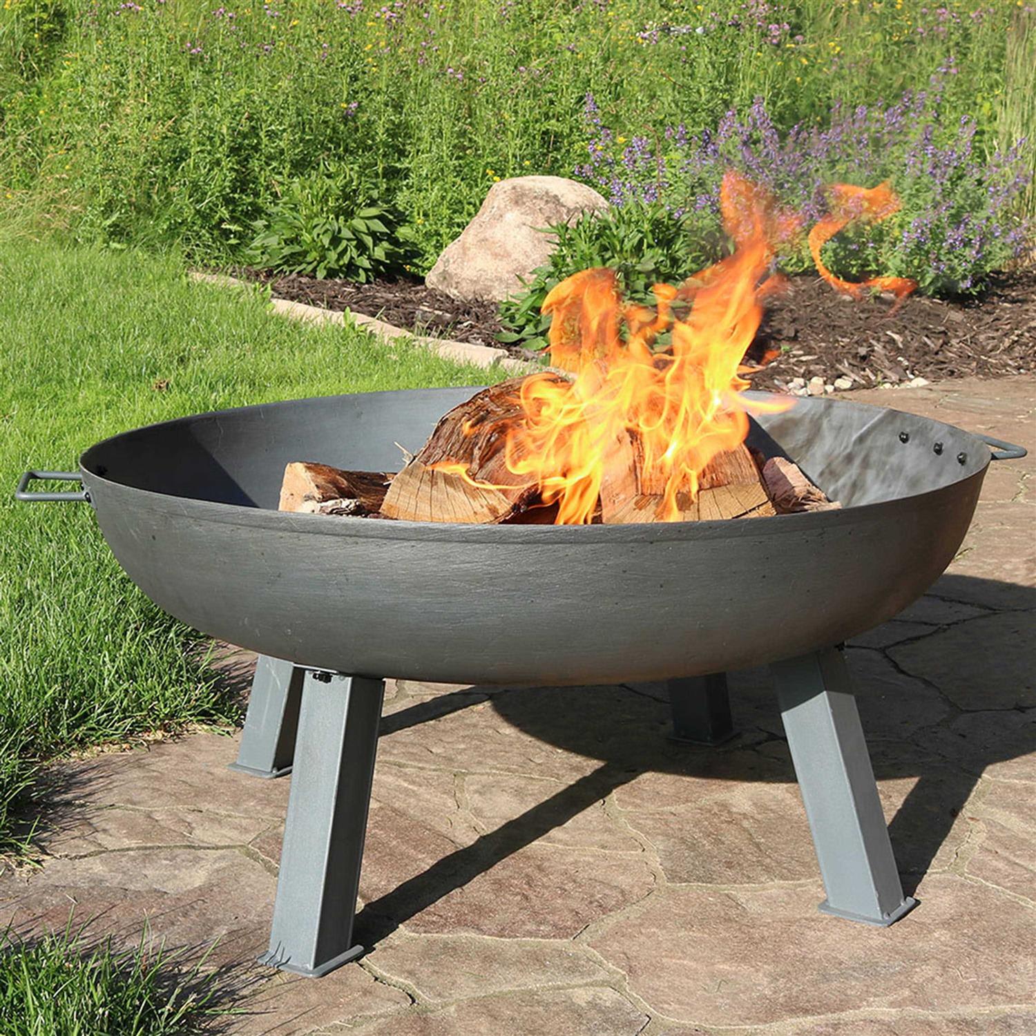 Sunnydaze Rustic Cast Iron Fire Pit Bowl