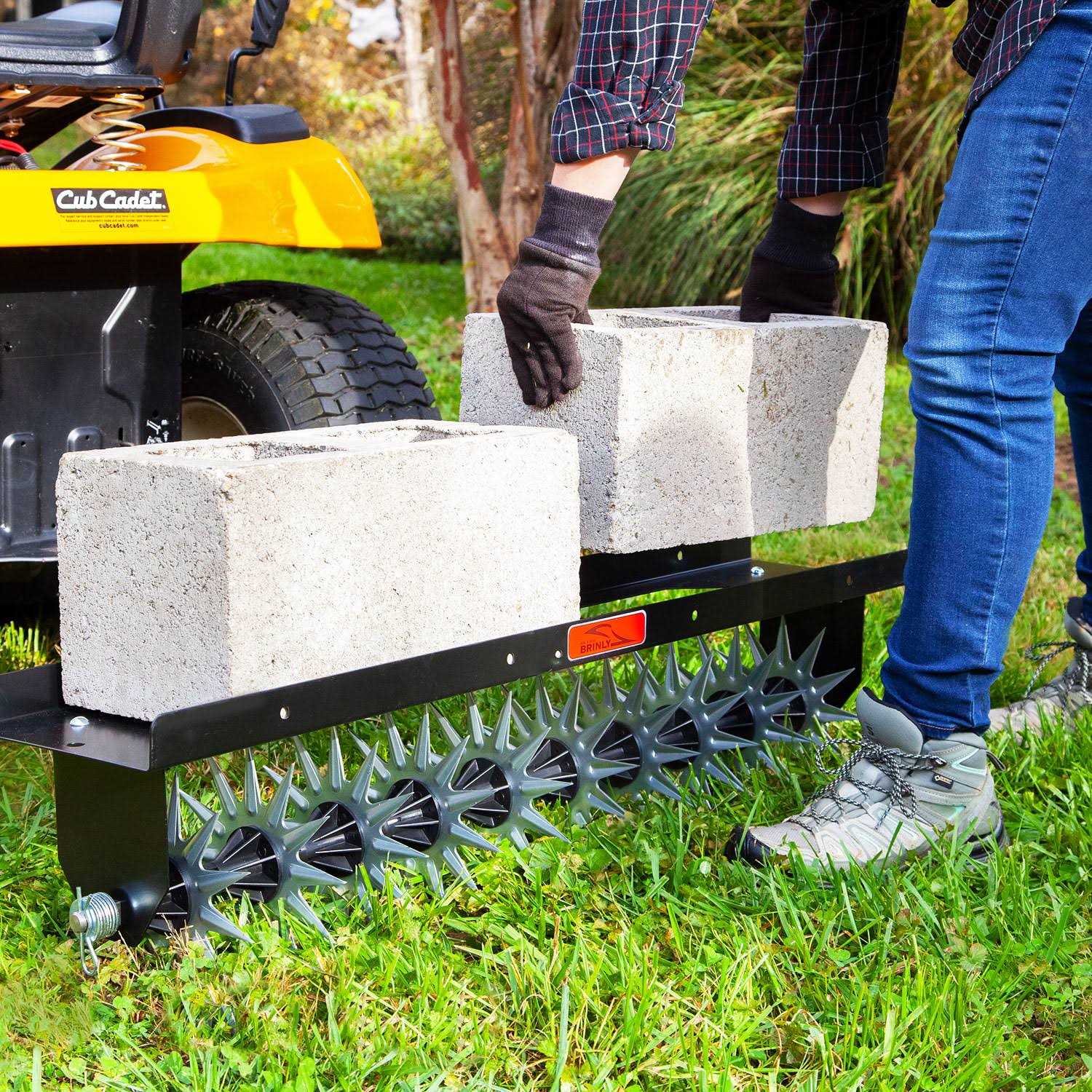 Brinly 40-in Spike Aerator with 3D Tines and Universal Hitch SA-401BH