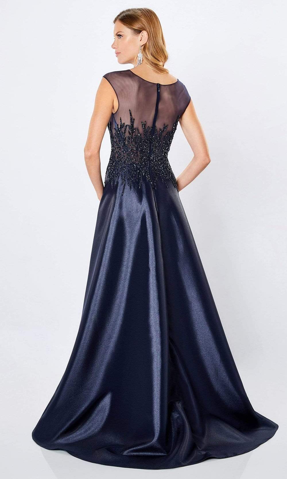 221967 Illusion Scoop A-Line Dress