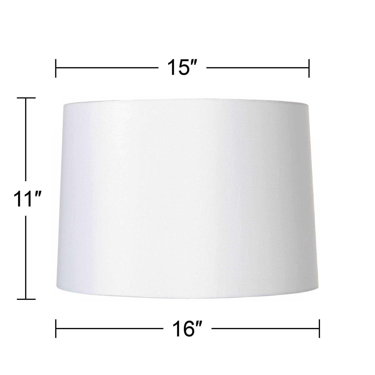 Brentwood White Fabric Hardback Lamp Shade