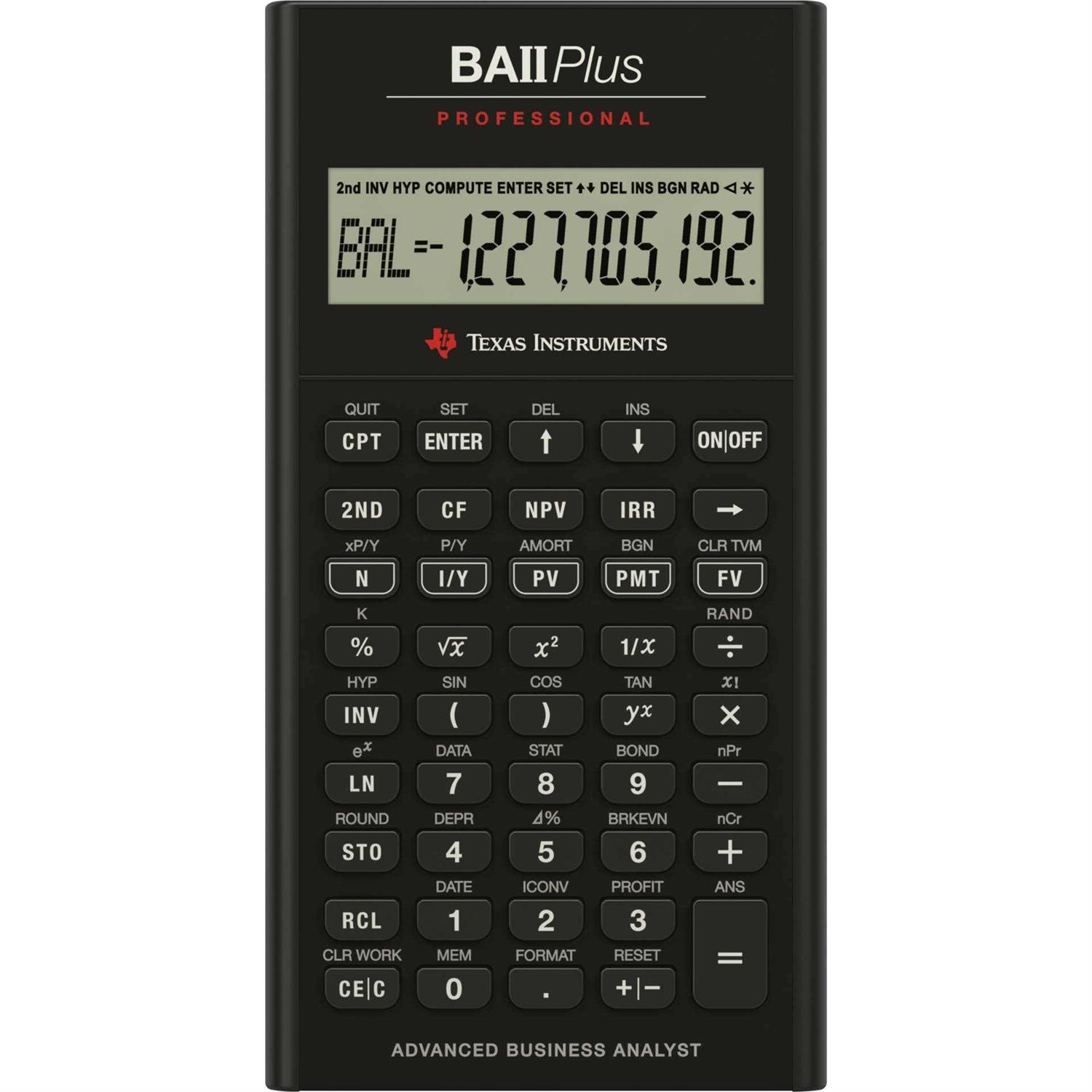Texas Instruments BA II Plus Professional Financial Calculator