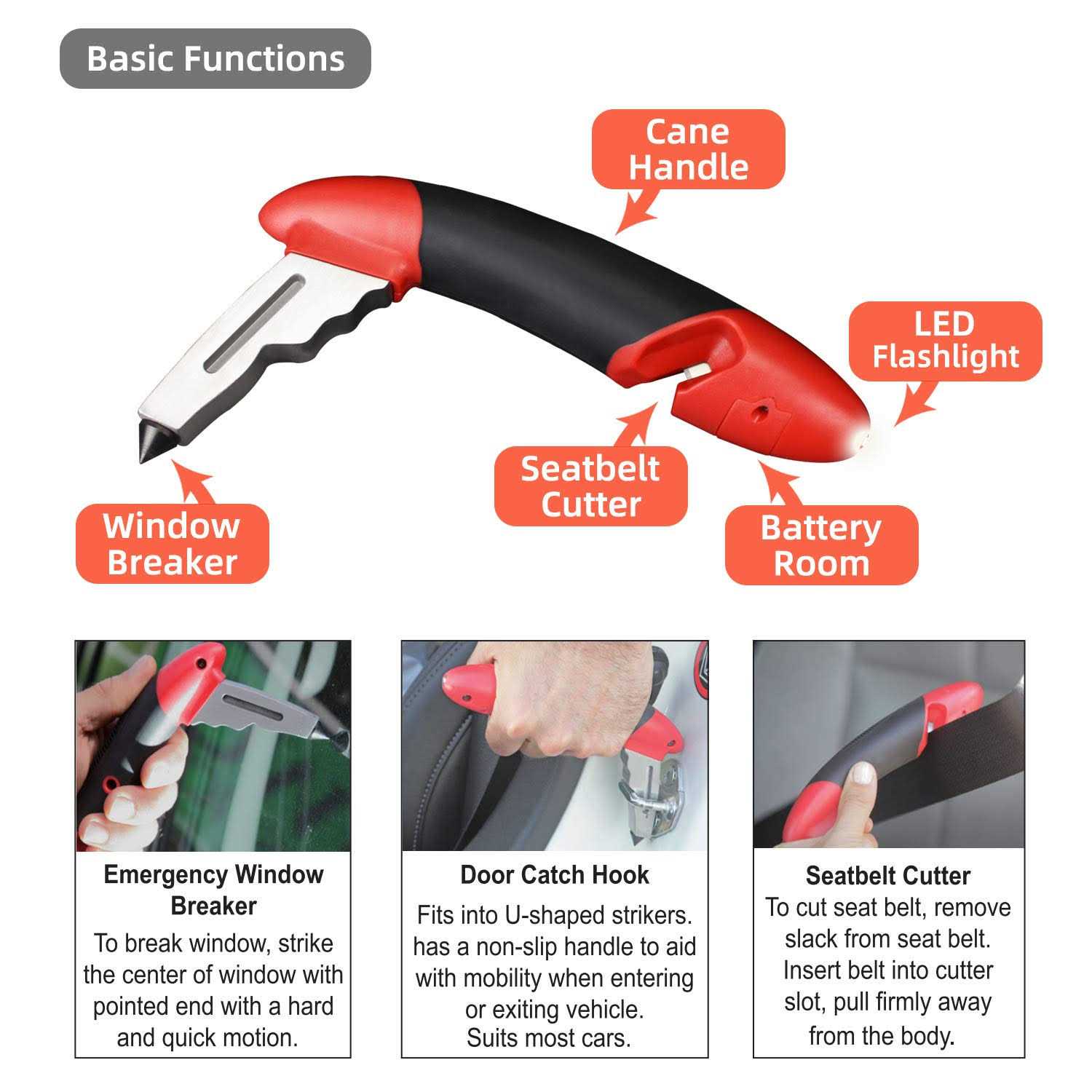 Car Assist Cane Portable Vehicle Support Grab Bar Standing Assist Mobility Aid Handle