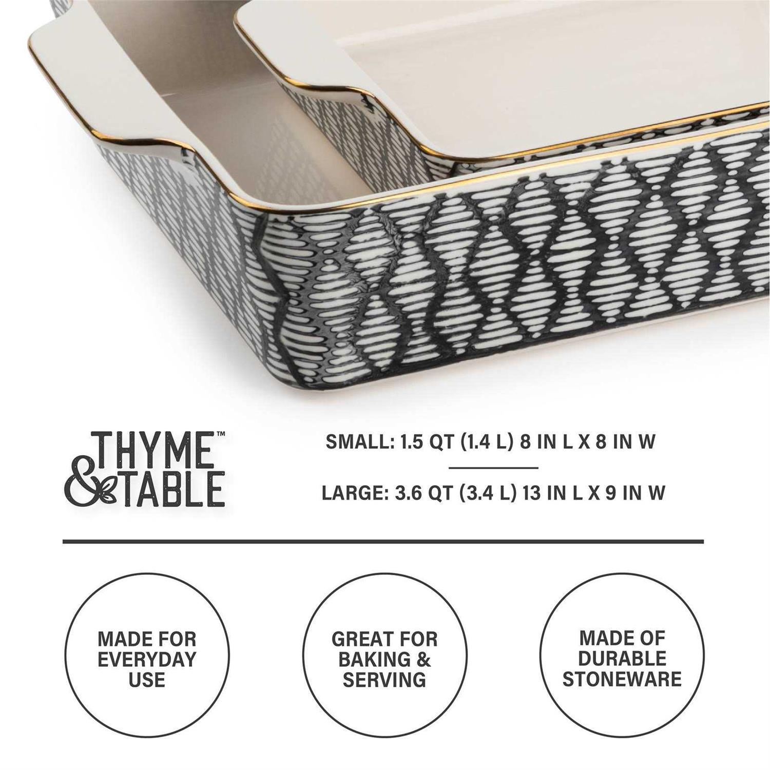 Thyme & Table Stoneware Square & Rectangular Baker