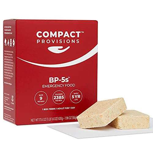 Compact Provisions BP-5s Emergency Food Supply Non-Perishable Survival Rations for Disaster Preparedness & Disaster Kits