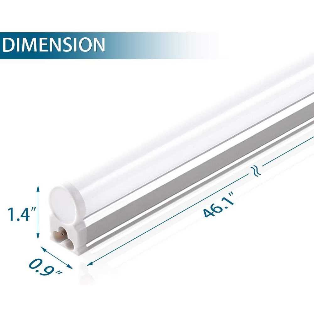 Barrina LED T5 Integrated Single Fixture, 4FT, 2200lm, 6500K, 20W, Utility Shop Light, Ceiling and Under Cabinet