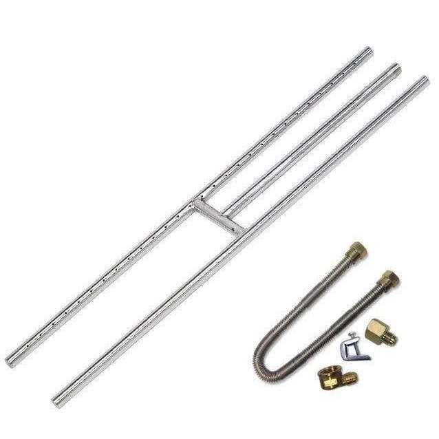 American Fireglass Stainless Steel H-Burner SS-H-18