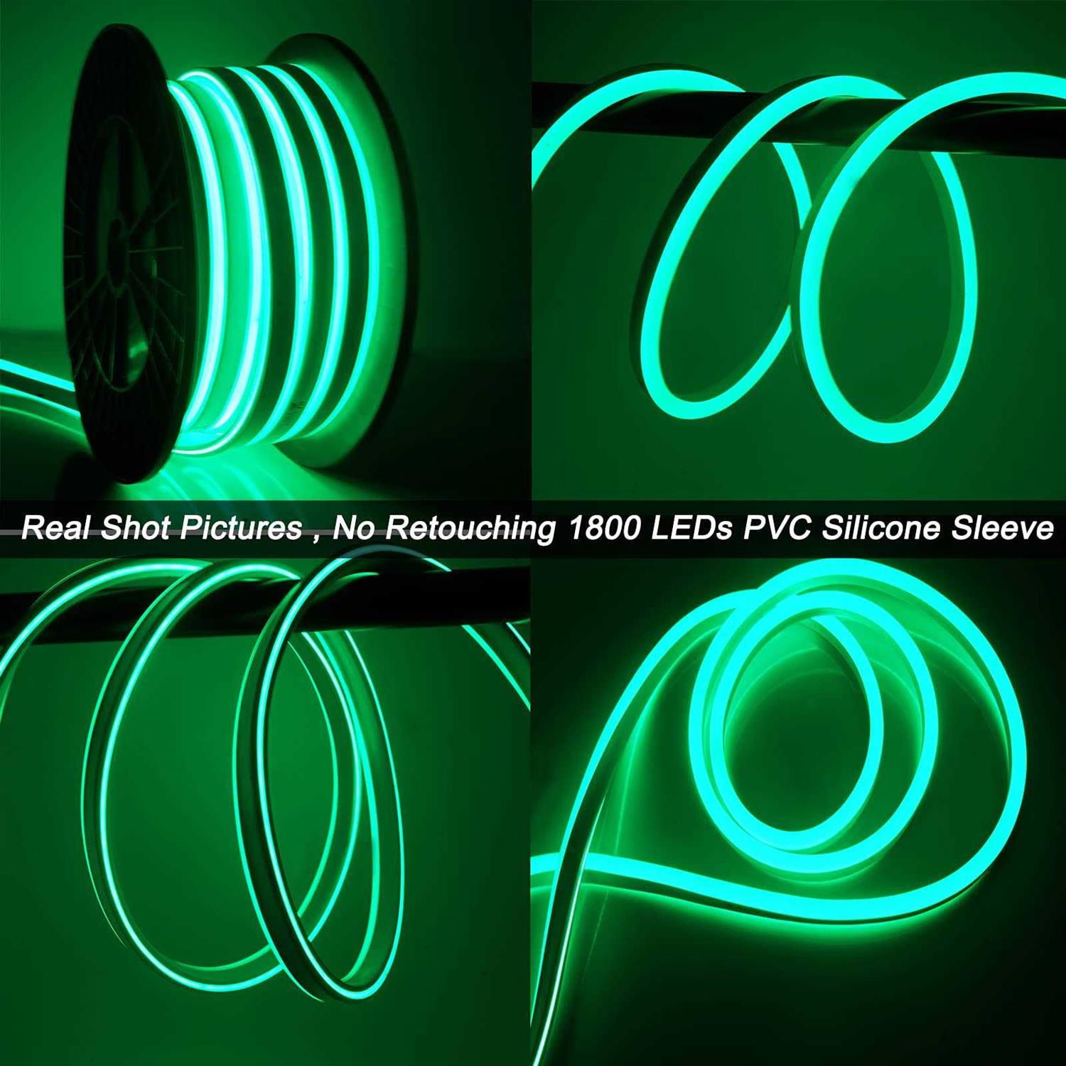 SURNIE 50ft LED Neon Rope Lights 110V Strip Lights Outdoor Waterproof