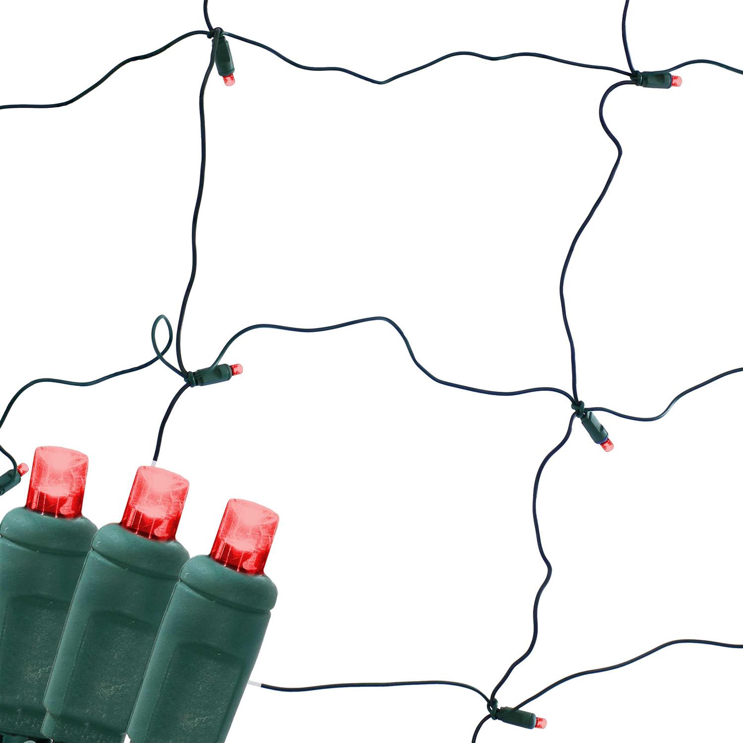 Sunnydaze 70-Count 5mm Wide Angle 6′ x 4′ LED Netted Lights