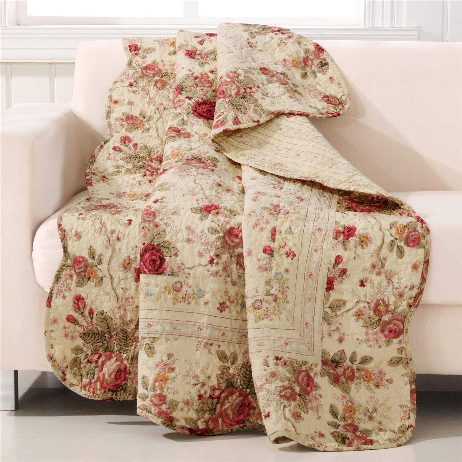 Antique Rose Throw Greenland Home Fashions