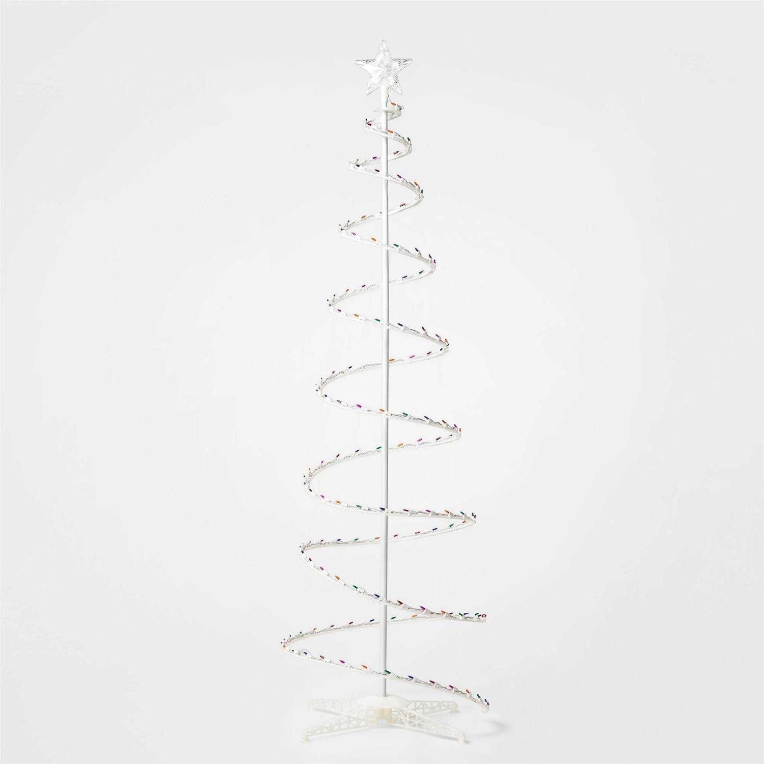 Wondershop 6′ Incandescent Spiral Tree Christmas Novelty Sculpture Light