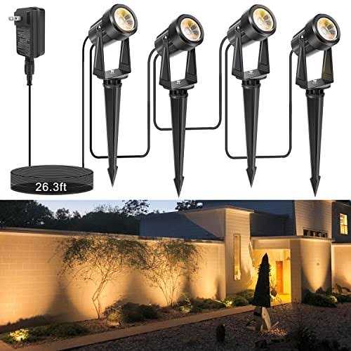 APONUO Low Voltage Landscape Lights,Total 56ft Cable Long Outdoor Landscape Lights Waterproof Led Spotlight with Plug