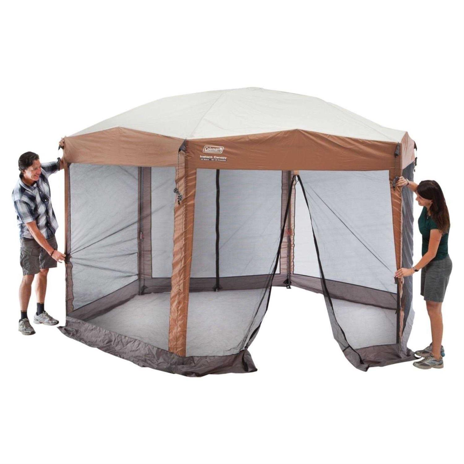 Coleman Shelter 12 x 10 Back Home Screened Sun Shelter w/Instant Setup