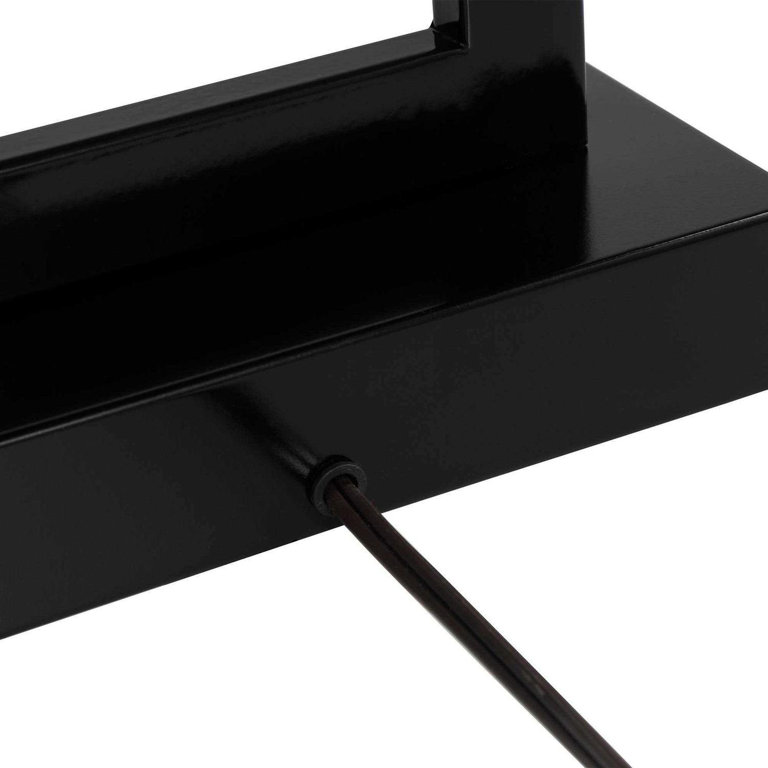 360 Lighting Modern Table Lamp with USB and AC Power Outlet 30 Tall Black Metal White Rectangle Shade for Living Room Bedroom House