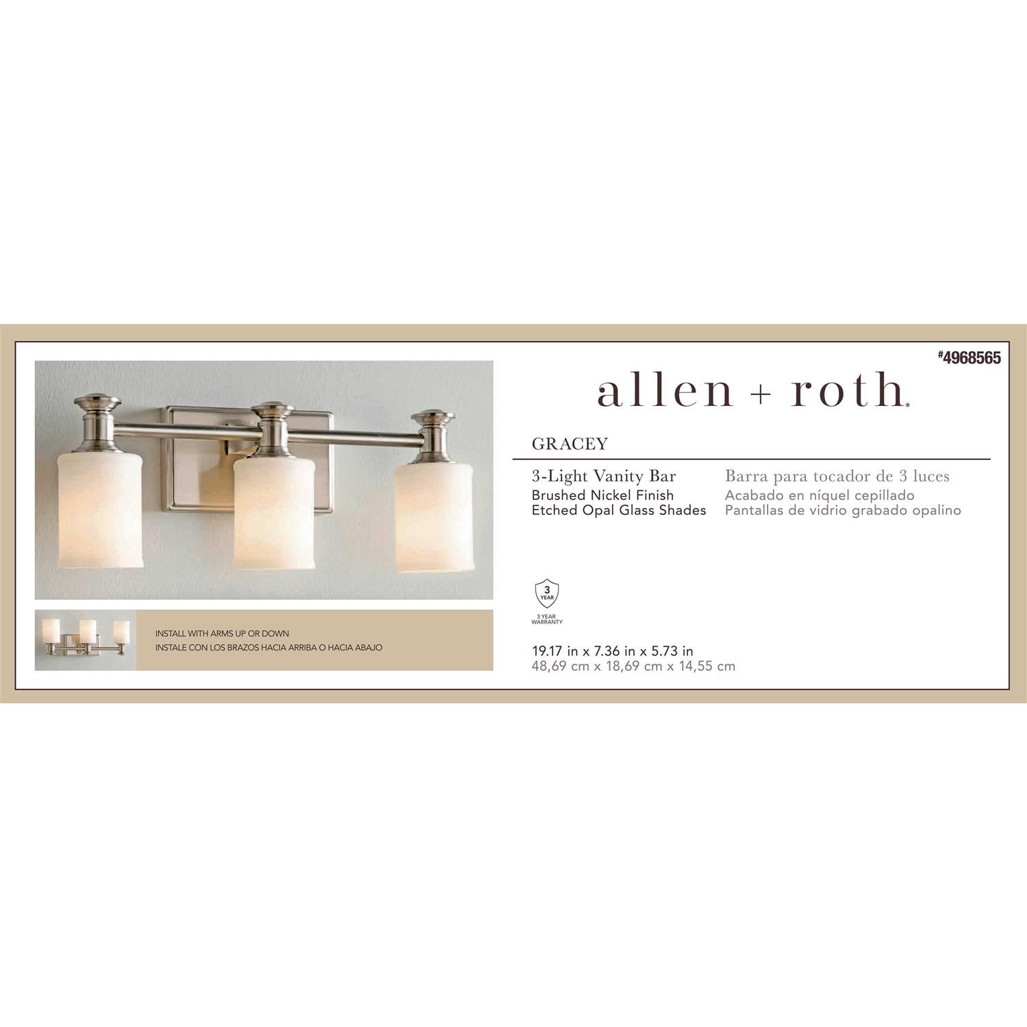 allen + roth Gracey 3-Light Vanity 81023