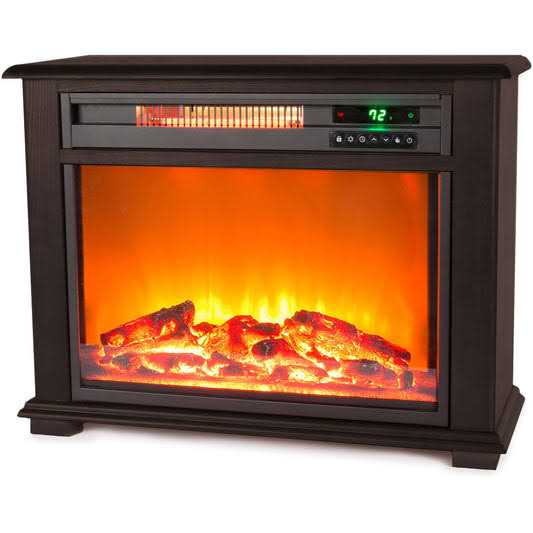 Lifesmart 3-Element Infrared Fireplace Oak Mantel