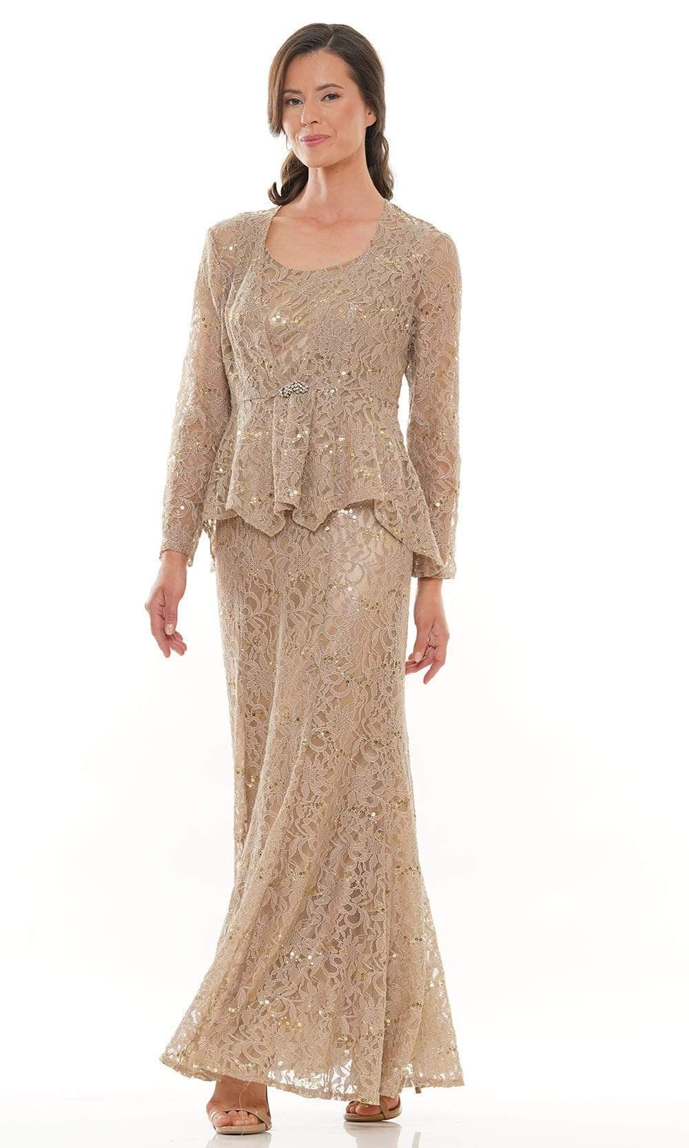 M301 Scoop Fit and Flare Evening Dress