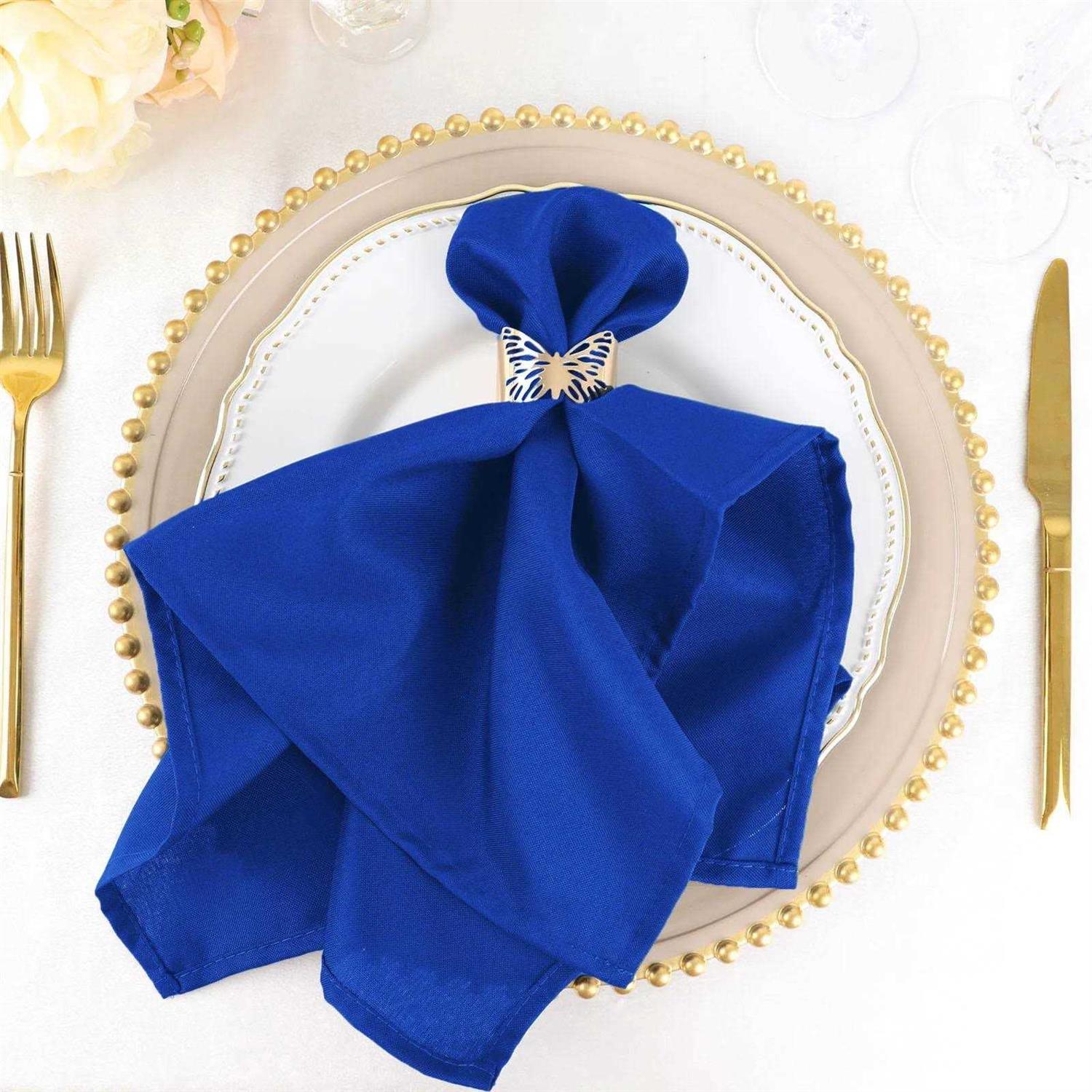 5 Polyester Table Napkins 17 x 17
