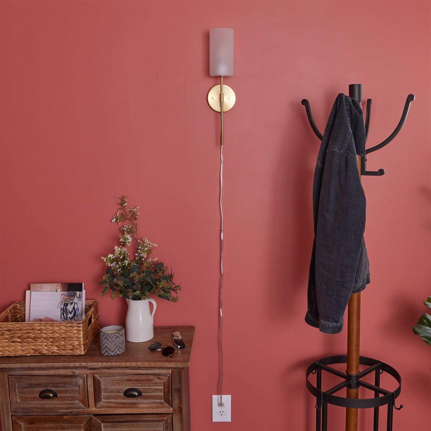 allen + roth 1-Light Maclellan Transitional Wall Sconce LW-001-LGD-CV