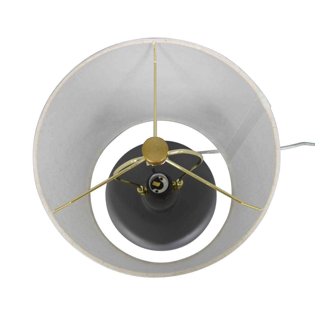 Threshold Ceramic Table Lamp with Wood Base