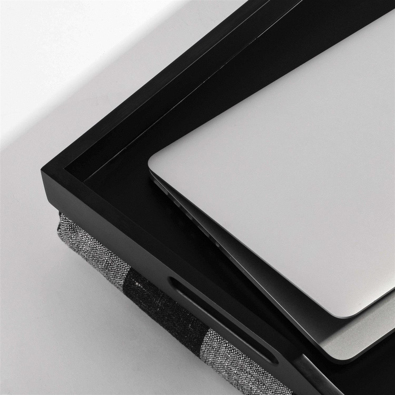 Rossie Home Wood Lap Tray with Detachable Pillow