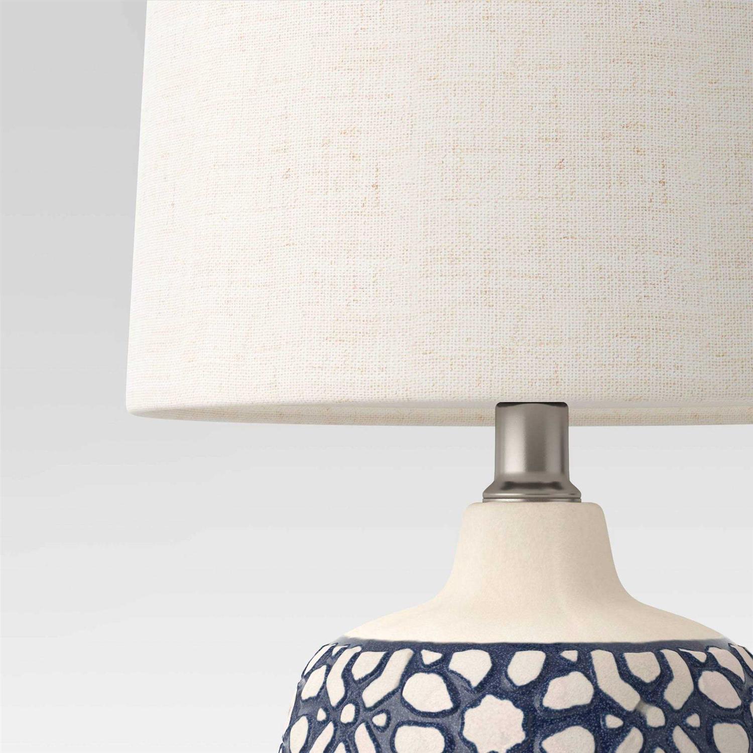 Threshold Assembled Ceramic Table Lamp Blue