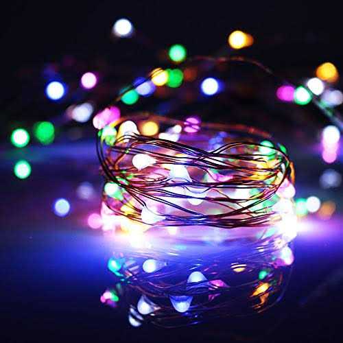 String Lights Waterproof Led String Lights,2 Pack 20ft 60 Led Festival Decorations Crafting Battery Powered Copper Wire Starry Fairy Lights