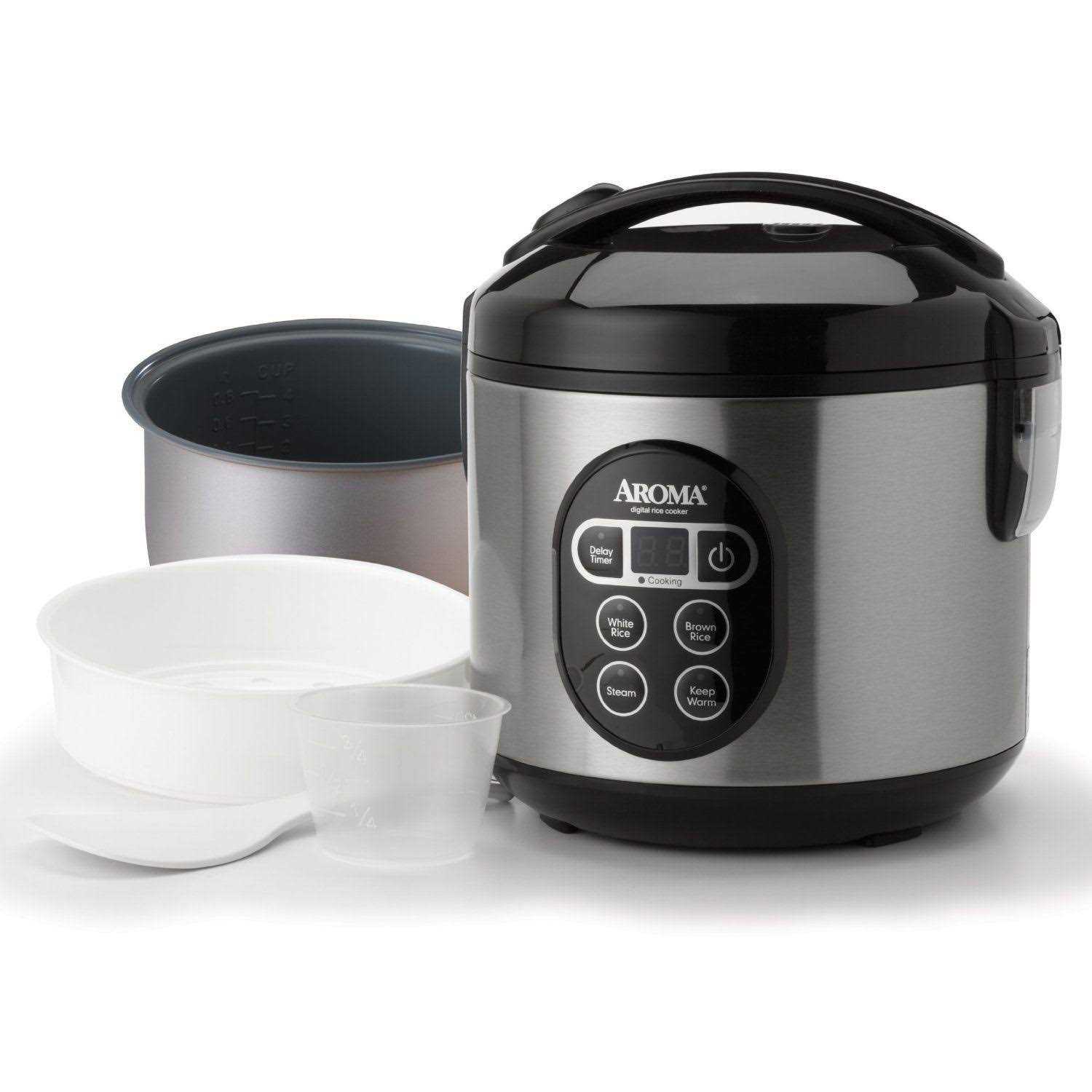 Aroma Housewares 2-8-Cups Digital Cool-Touch Rice Grain Cooker and Food Steamer