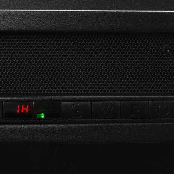 Barton 26 in. 1500-Watt Black Electric Firebox Heater Fireplace Insert Glass Panel with Remote Control