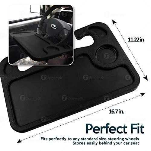Zone Tech Multi-Functional Portable Car Laptop and Food Steering Wheel Tray