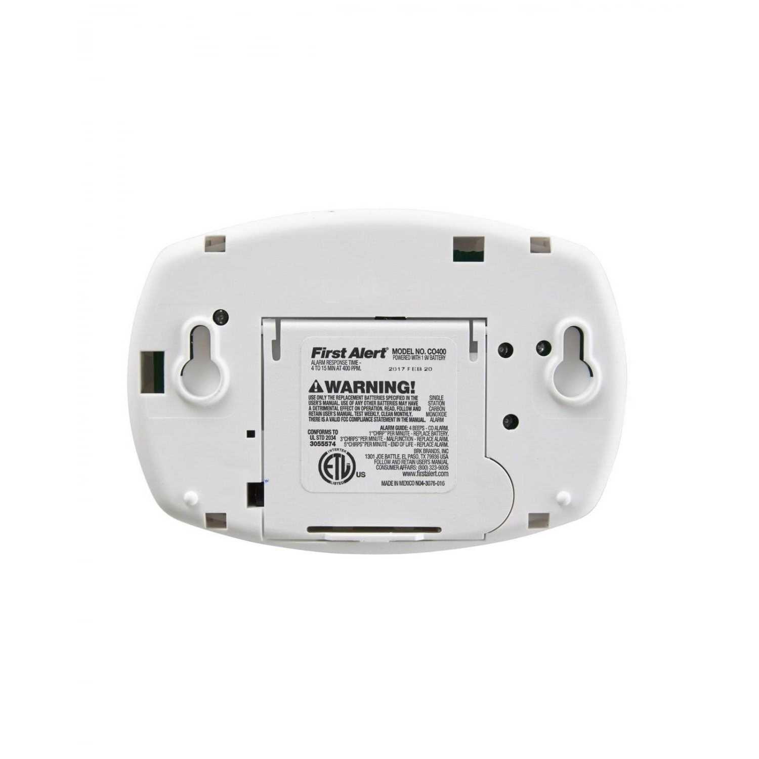 First Alert Carbon Monoxide Alarm