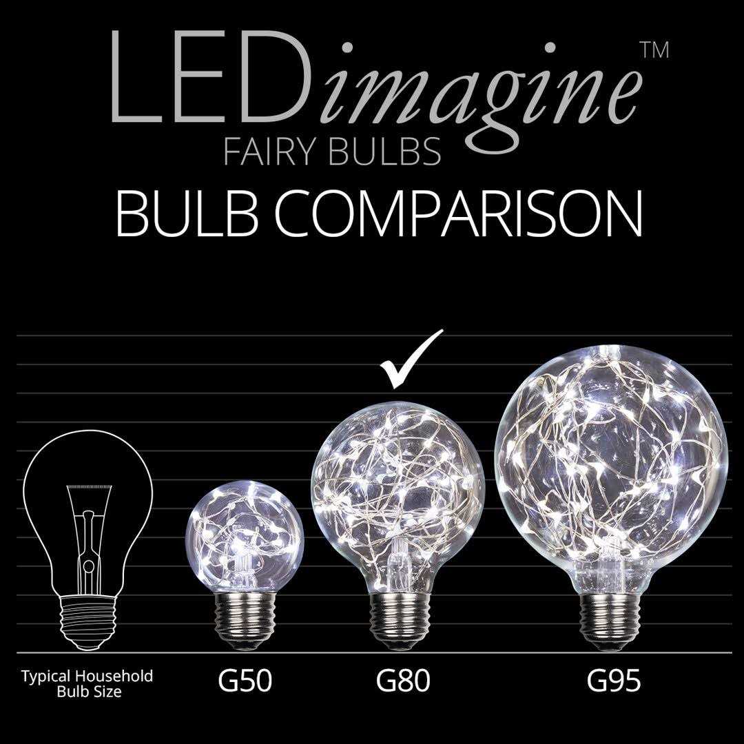 Wintergreen Lighting G80 120V LEDimagine TM Fairy Light Bulb