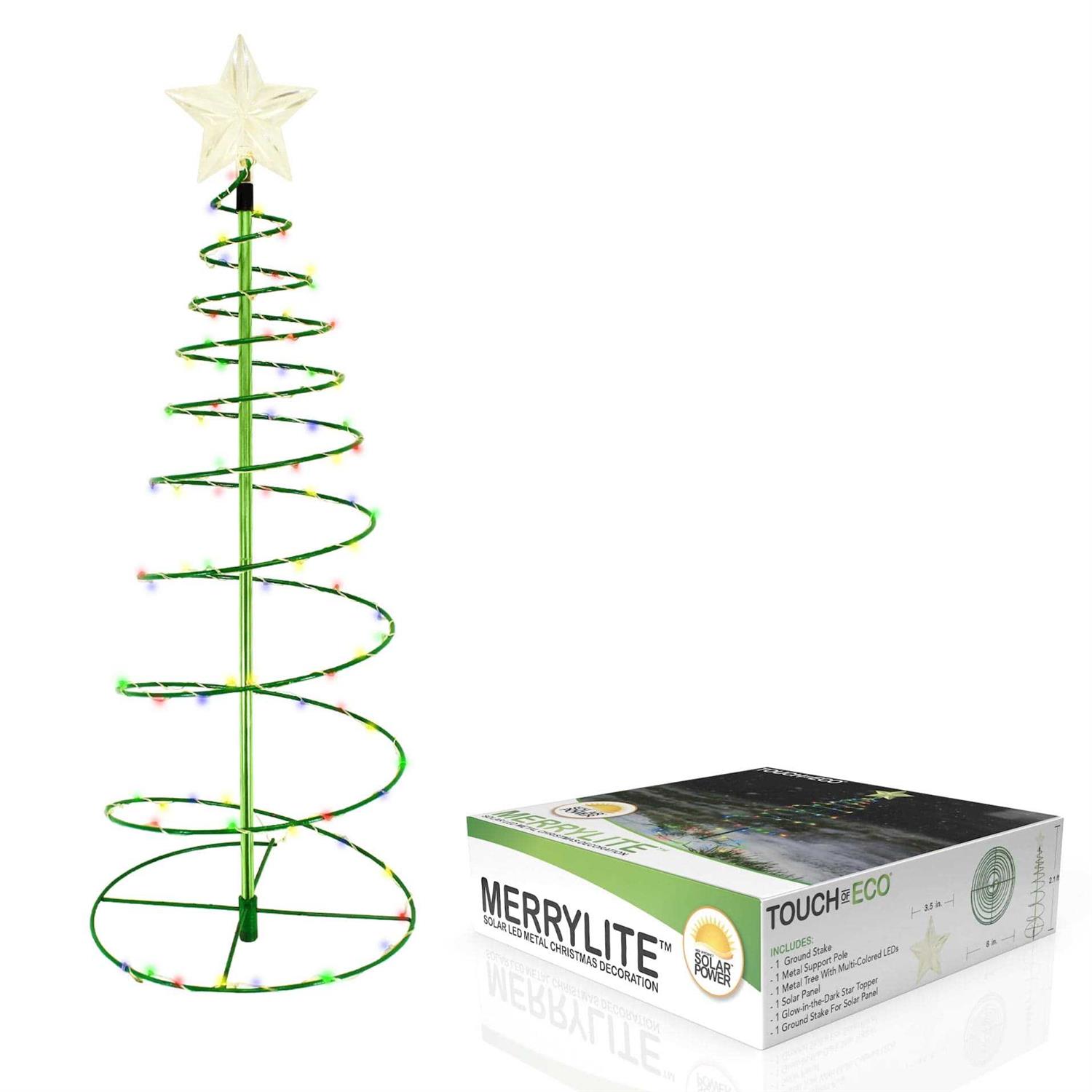 Touch Of ECO Solar LED Metal Christmas Tree Light Decoration