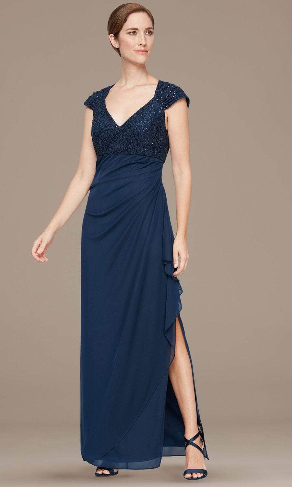 Cascade Skirt Evening Dress