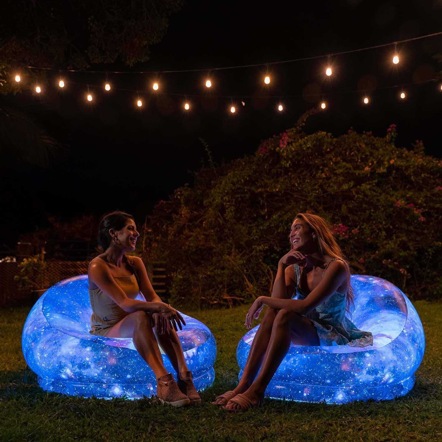 AirCandy Illuminated LED Galaxy Iatable Chair