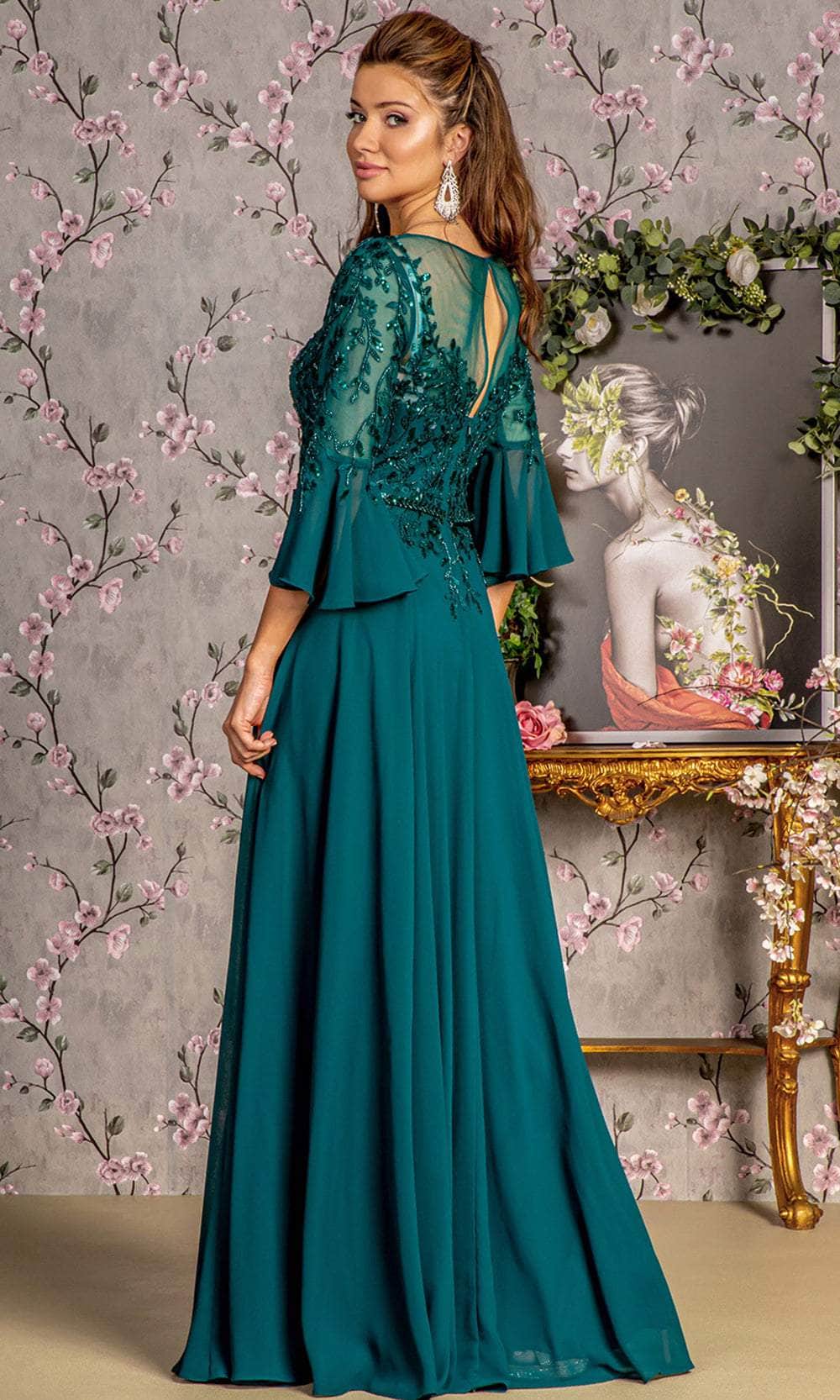 Back Keyhole A-Line Formal Dress