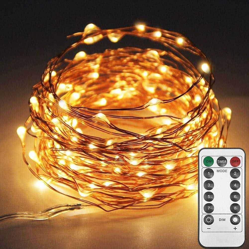 Twinkle Star Copper Wire Fairy String Lights 8 Modes USB Powered