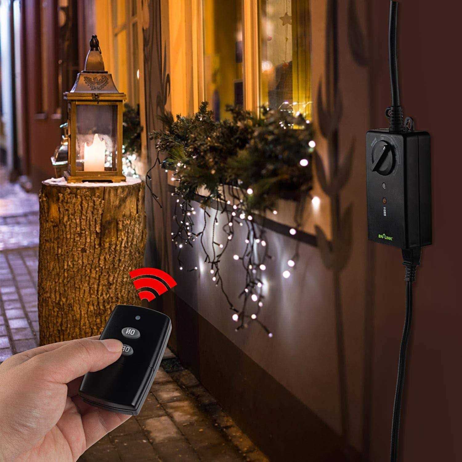 BN-link Outdoor Light Timer Waterproof 15a 24-Hour Plug in Light Sensor Countdown Timer