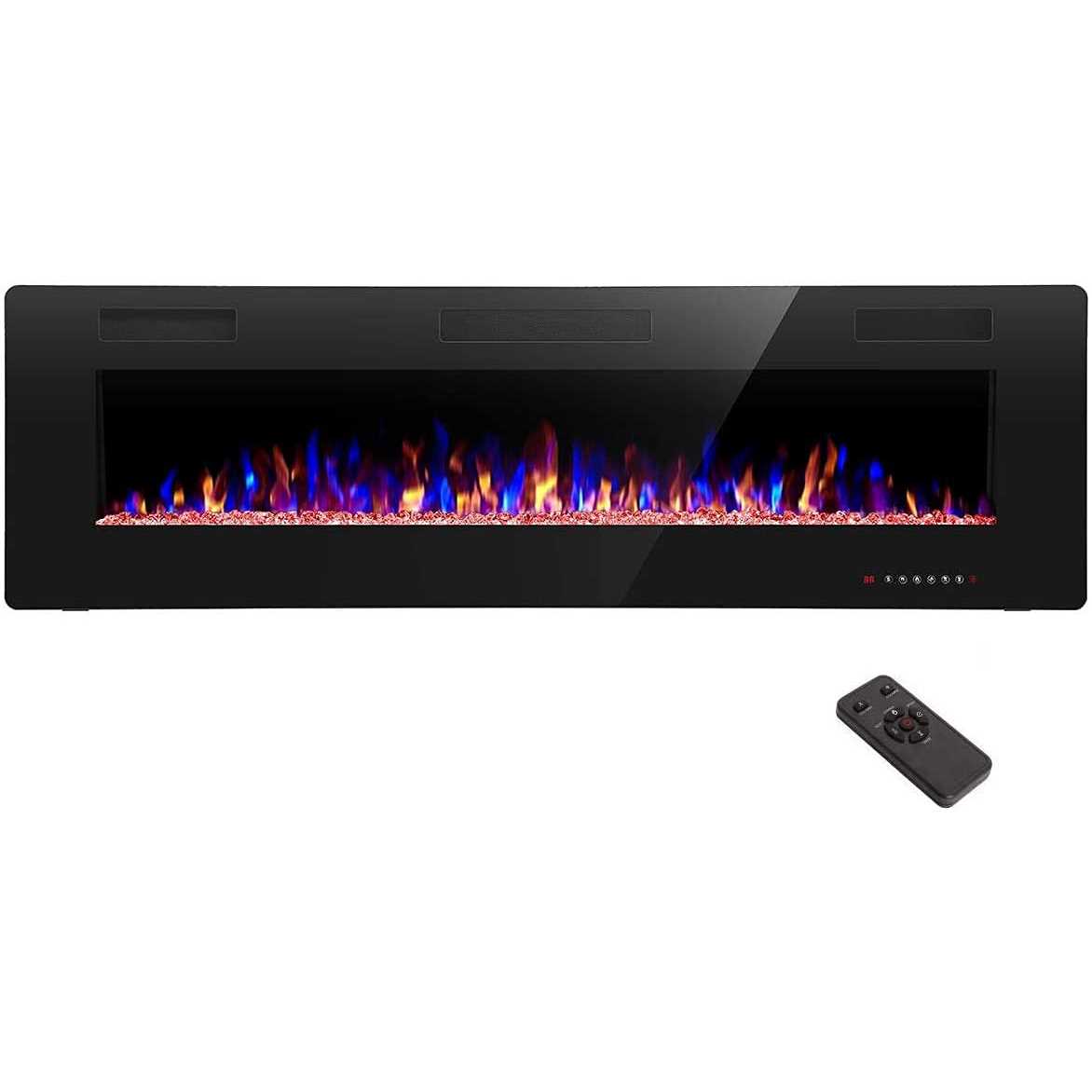 R.W.FLAME 60 Recessed and Wall Mounted Electric Fireplace