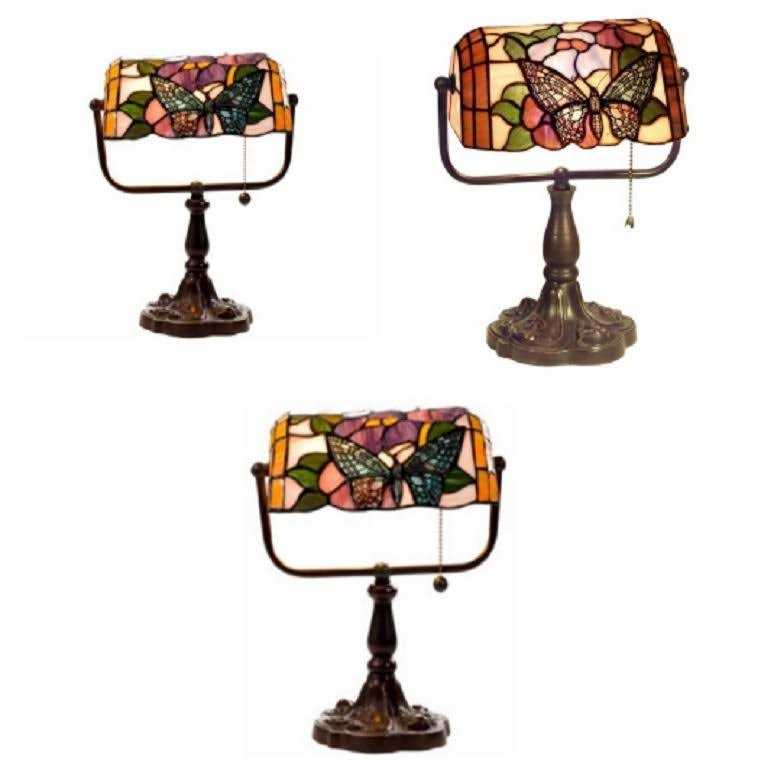 Warehouse of Tiffany Butterfly Banker Lamp