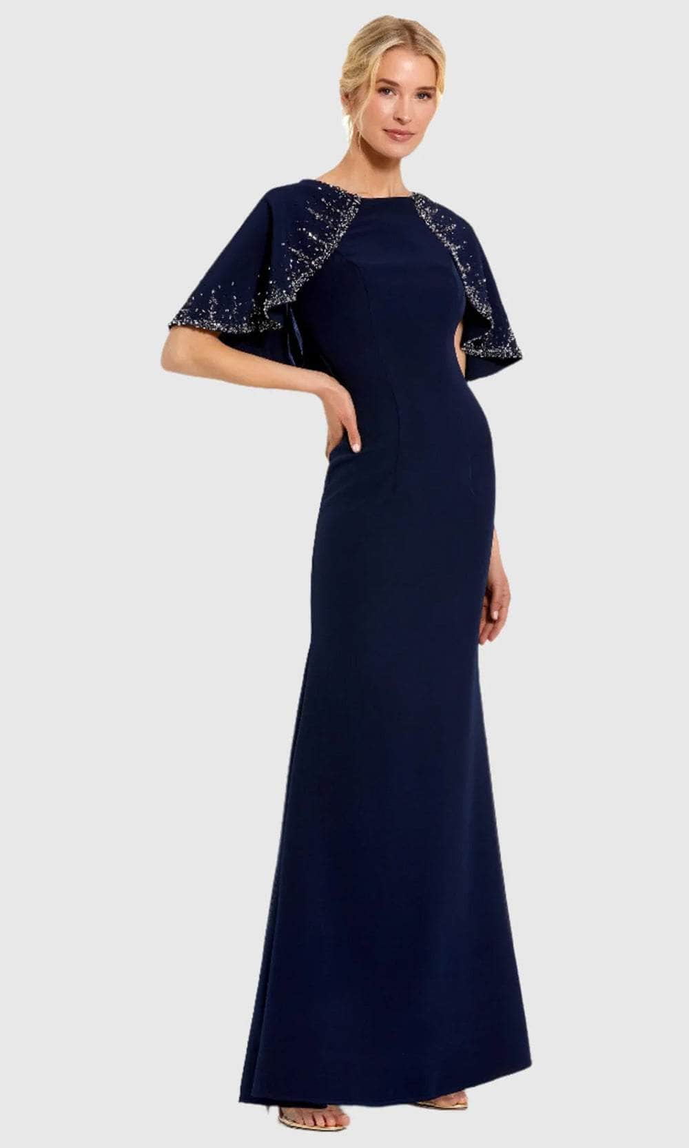 Fitted High Neck Long Dress