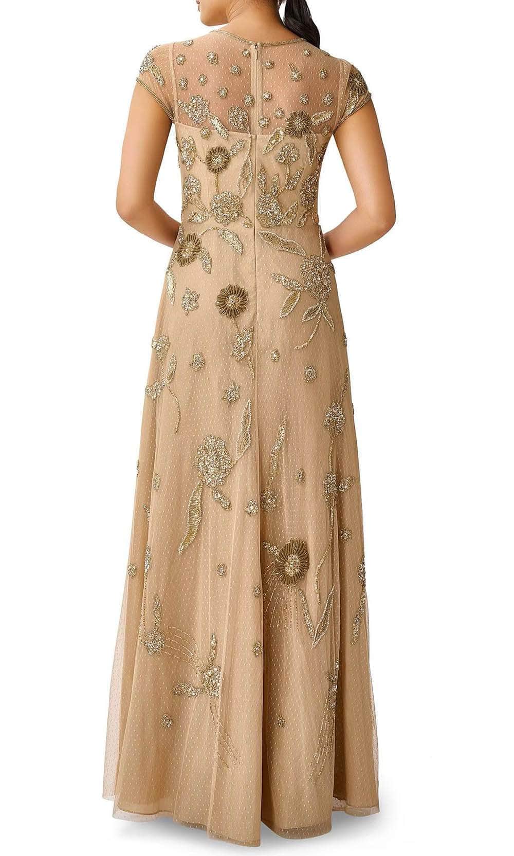 Floral Beaded Evening Dress