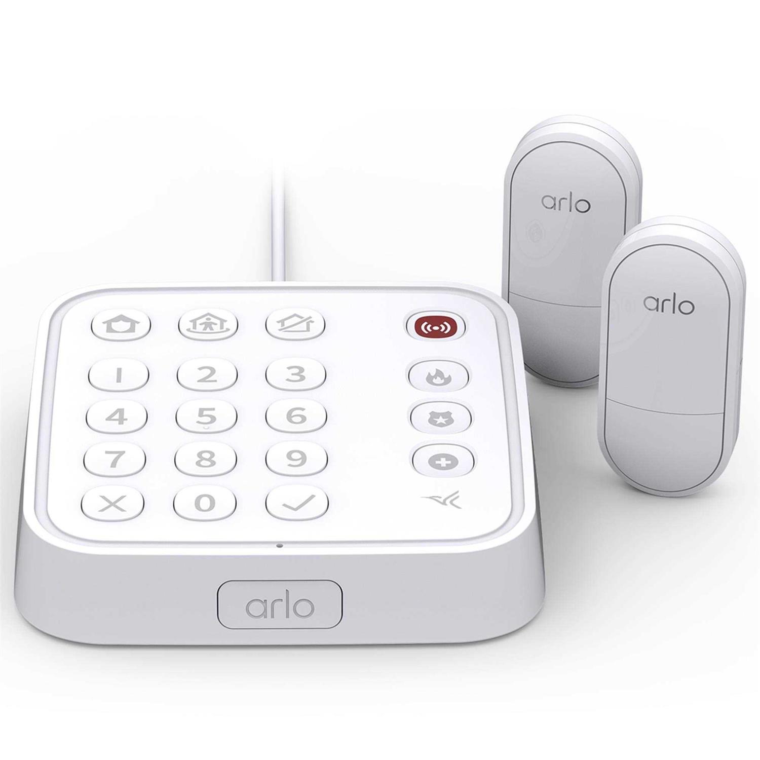 Arlo Home Security System with Wired Keypad Sensor Hub and 8-in-1 Sensors