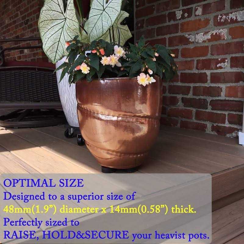UFelice 24 Pack Invisible Pot Feet with Enhanced Non-Slip Surface Grip Plant Pots and Flowers