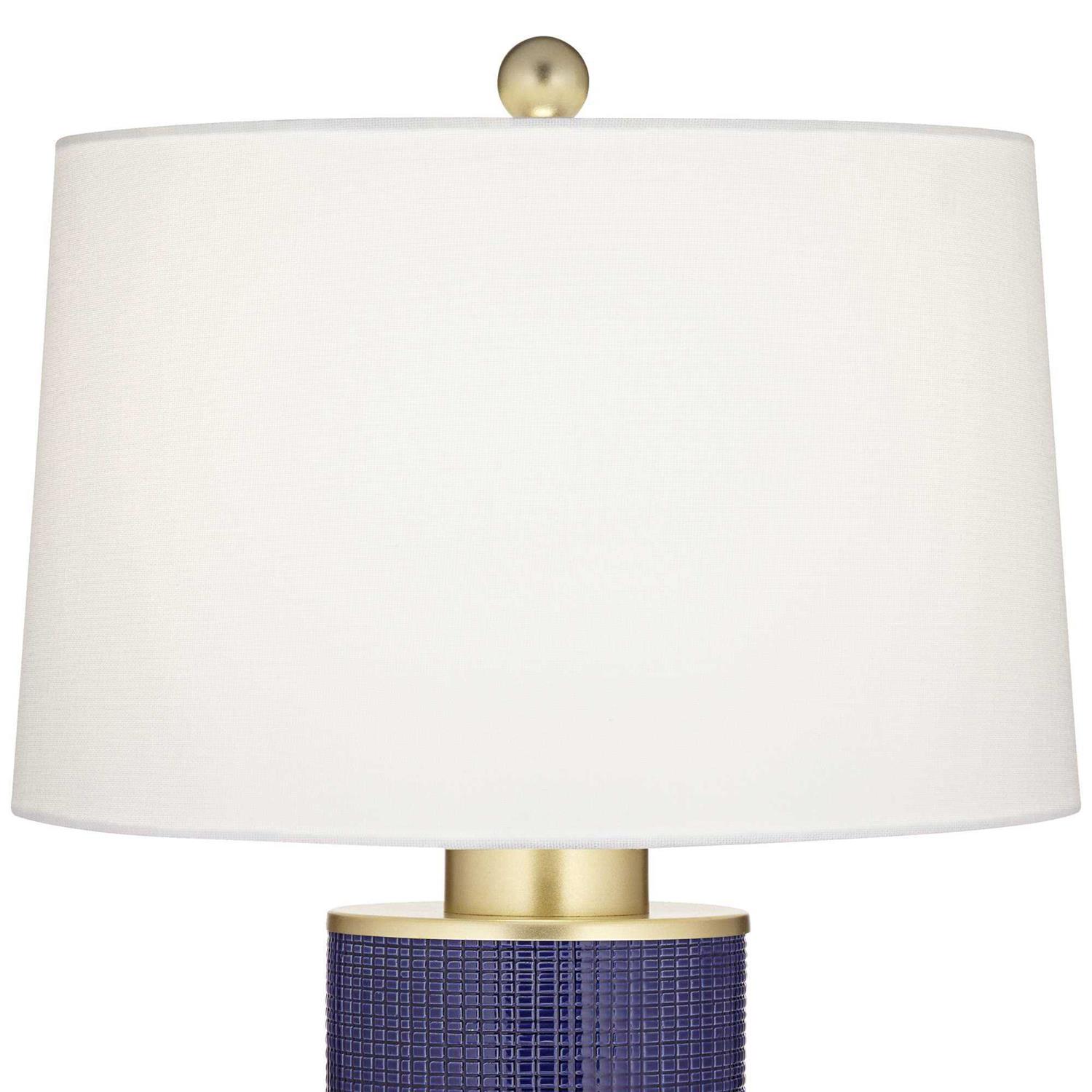 360 Lighting Gilson 24 1/2 High Modern Table Lamps Set of 2 Ceramic White Shade Living Room Bedroom Bedside