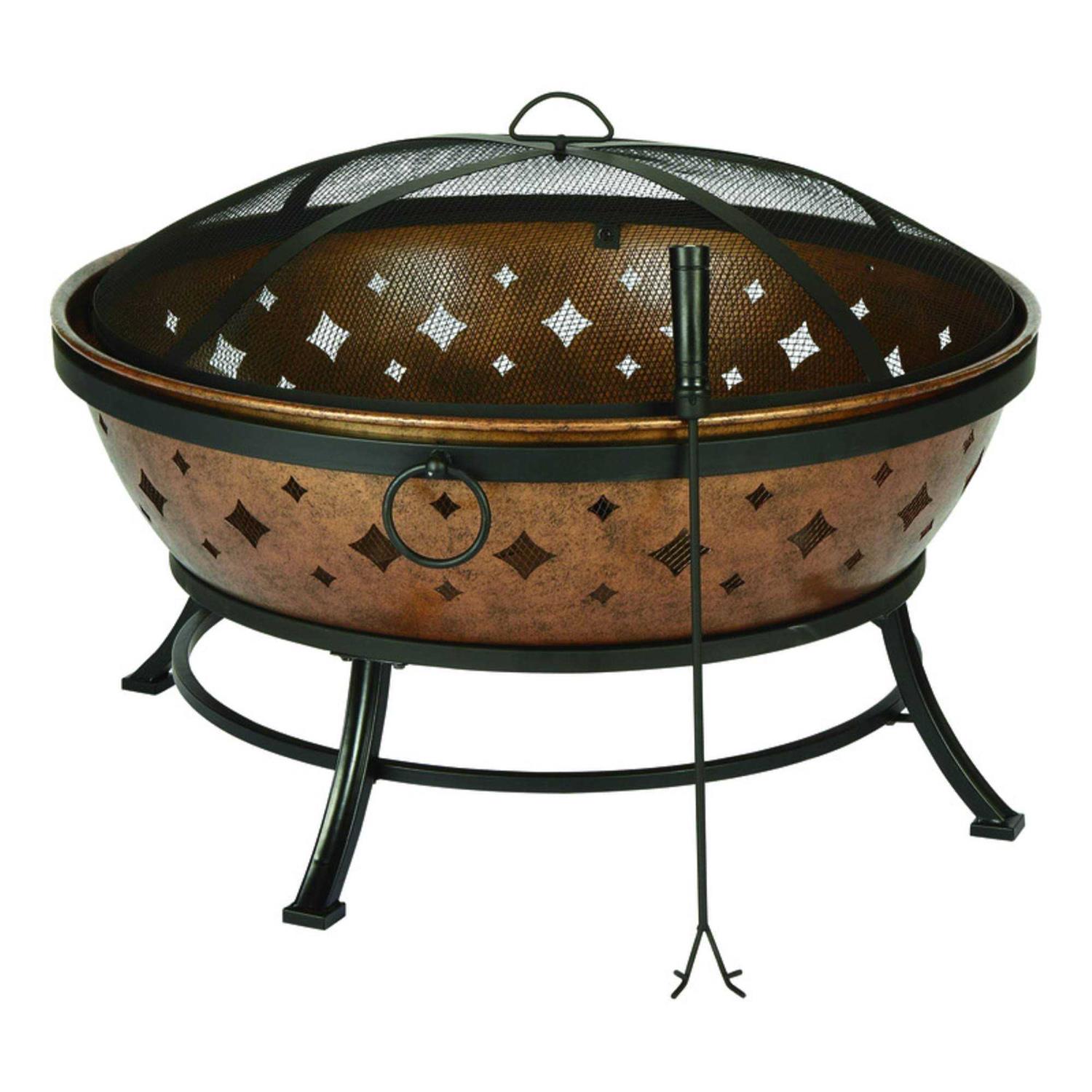 Living Accents Noma Wood Fire Pit Steel
