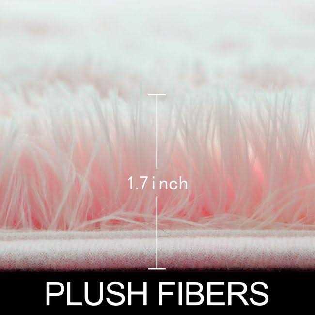 Amdrebio Fluffy Round/Circle Rug 4’X4′ Furry Carpet for Teen’s Room,Shaggy Circular Fuzzy Plush Rug for Bedroom Kids Nursery Room