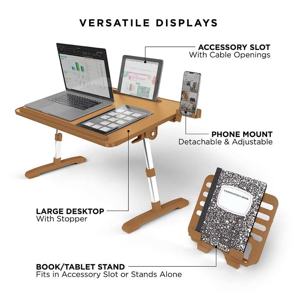 Limitless TotalDesk Portable Workstation Lap Desk Adjustable Height and Tilt