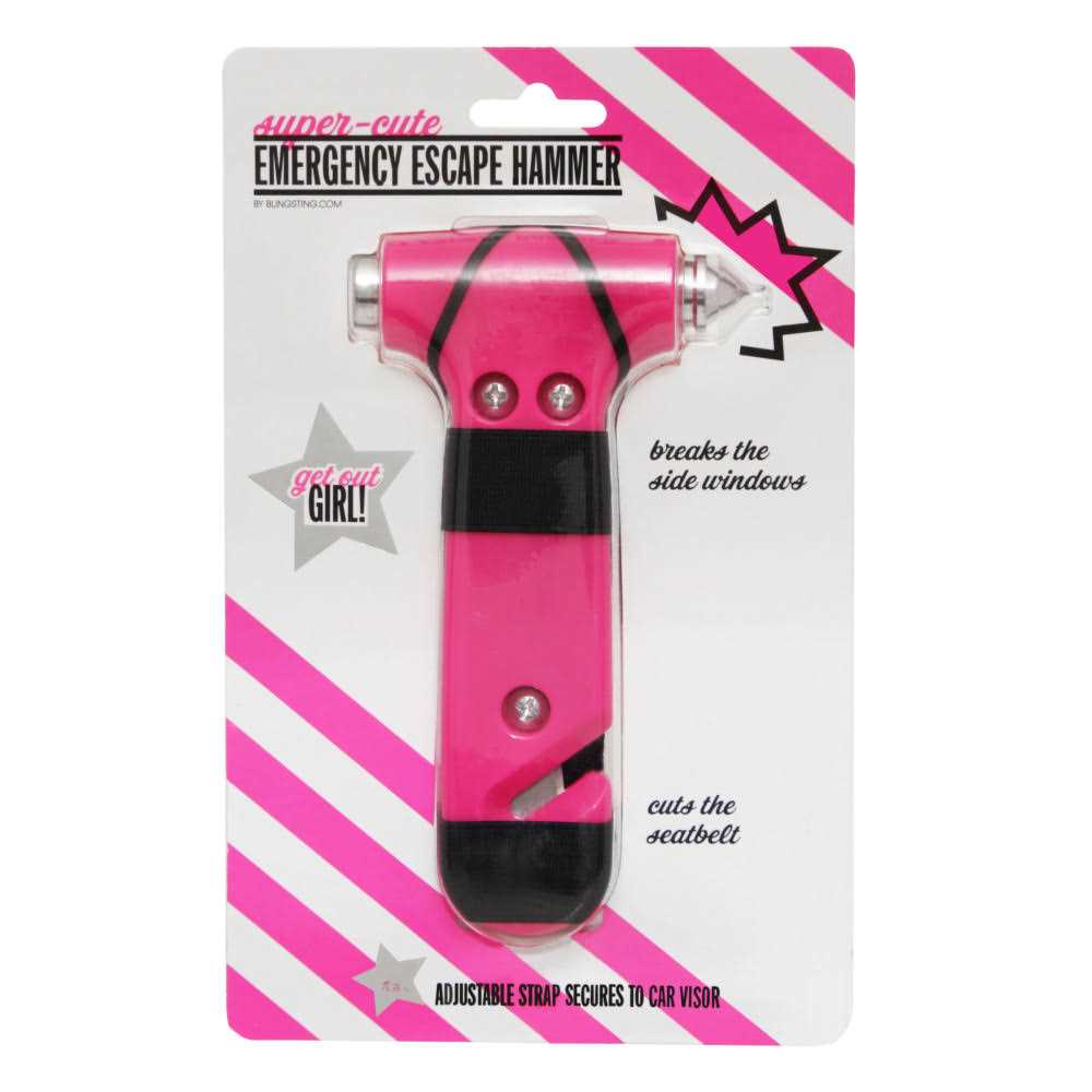 Super-cute Emergency Escape Hammer and Seatbelt Cutter